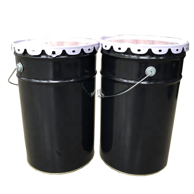 Round metal bucket 25 liters, with steel handle and flower lid