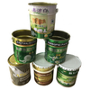 5L printed tin bucket/metal tin bucket with lid and handle