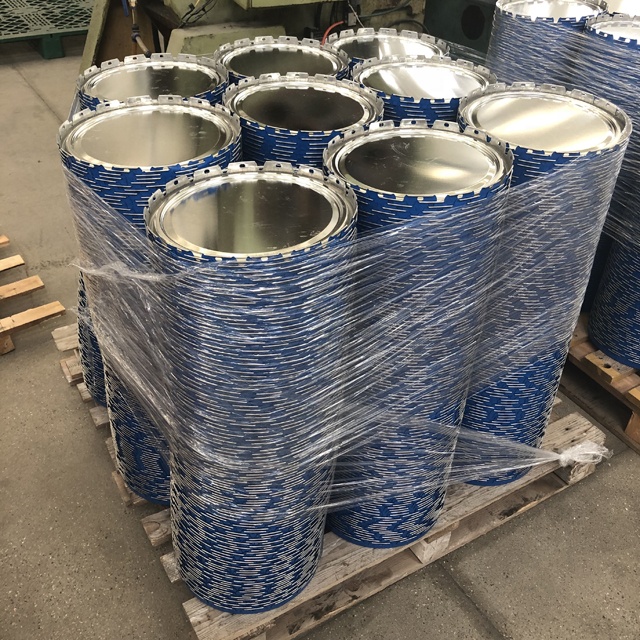 Round tin bucket with lid empty paint bucket with lid sale price