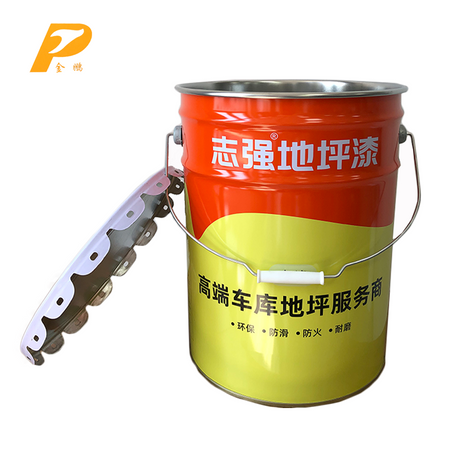 25L airtight metal bucket/bucket/bucket for easy storage, with flower edge/lock ring lid