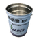 Round metal oil drum with lid