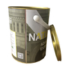 5L printed tin bucket/metal tin bucket with lid and handle