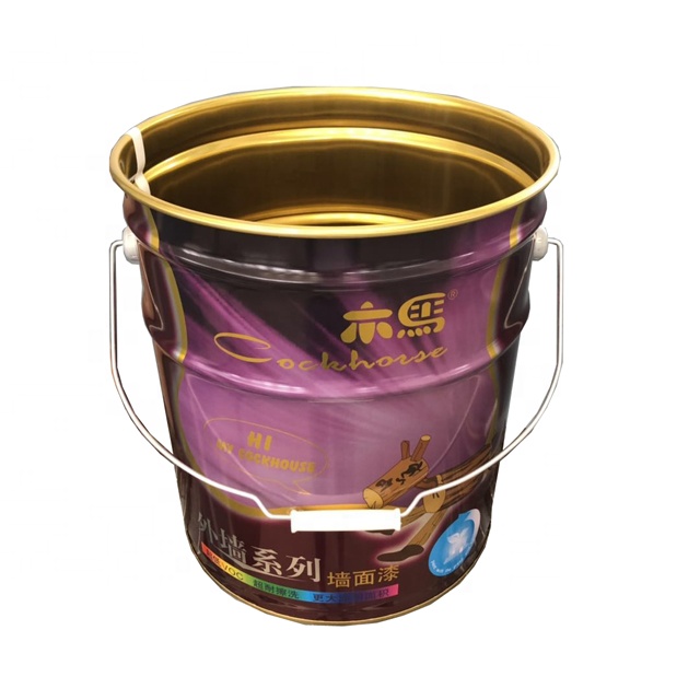 20 liters intellectual tinned paint bucket with lock ring lid