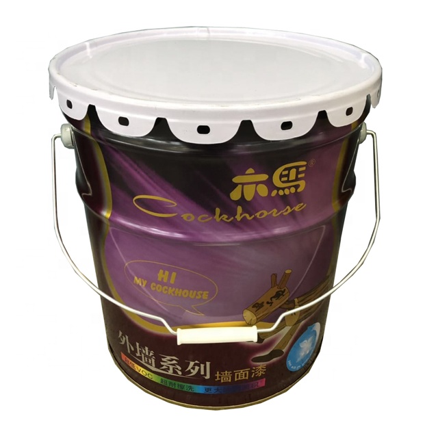 20 liters intellectual tinned paint bucket with lock ring lid