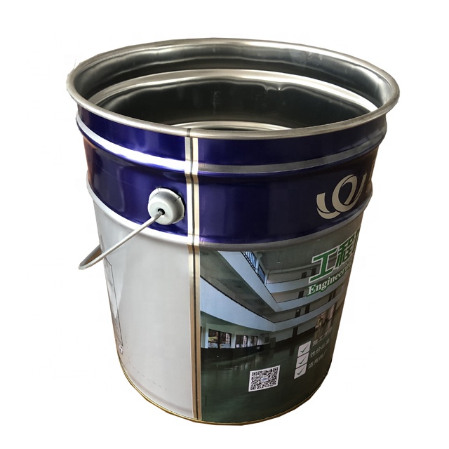 Round metal oil drum with lid