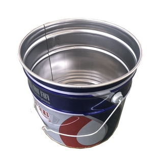 Manufacturer of 15 liter paint tin bucket with lock ring lid