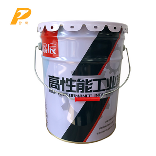 20L printed iron metal tinplate paint bucket with lid paint bucket