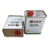 Color printing 1 liter metal square oil tank with screw top cover / 1 liter square metal tin paint can size