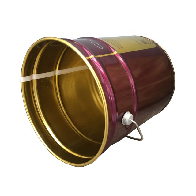 20 liters intellectual tinned paint bucket with lock ring lid
