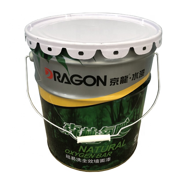 Round tin bucket with lid empty paint bucket with lid sale price