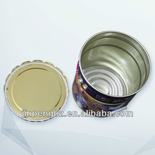 Color painting adhesive metal drum with lid