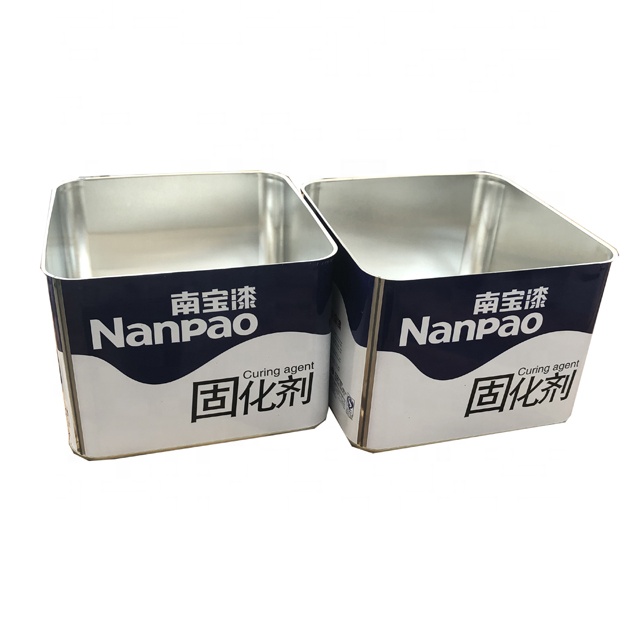 10 liter metal paint tin bucket with plastic nozzle cover and handle