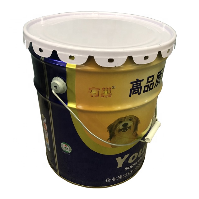 18L 20L metal tinplate paint bucket with lid