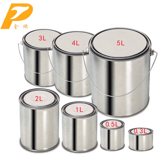 Custom-sized metal empty paint cans for chemical coating ink solvents