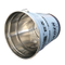 Round metal oil drum with lid
